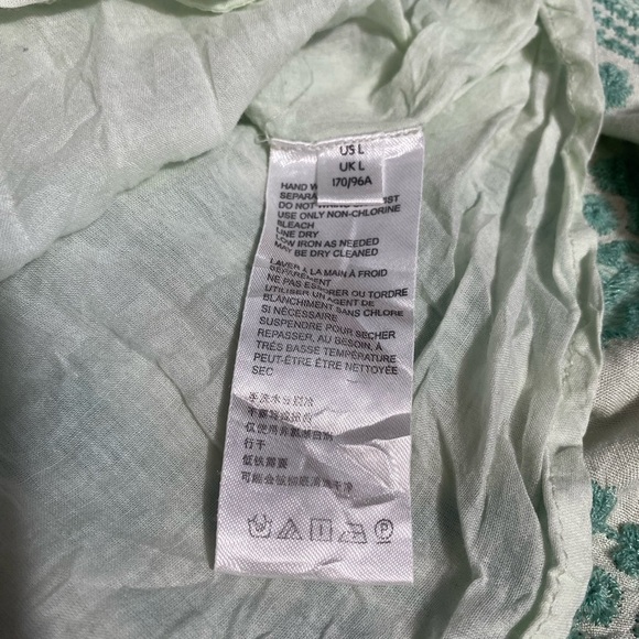 Urban Outfitters Teal Embroidered Chemise - Picture 11 of 14